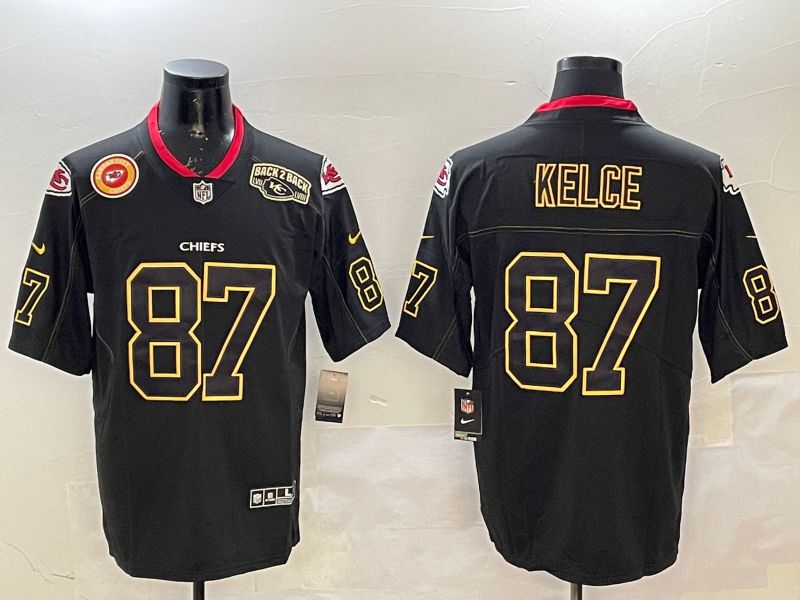 Men Kansas City Chiefs #87 Kelce Black Classic 2025 Nike Limited NFL Jersey style 7